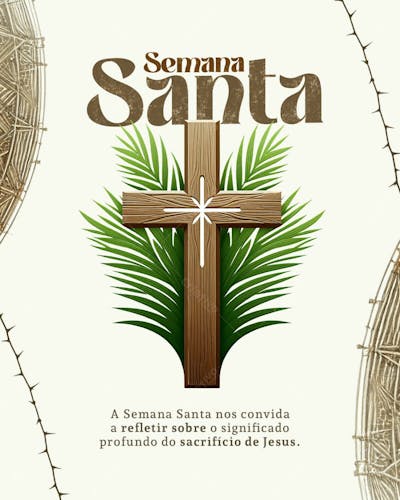 PÁSCOA SEMANA SANTA MINIMALISTA SOCIAL MEDIA