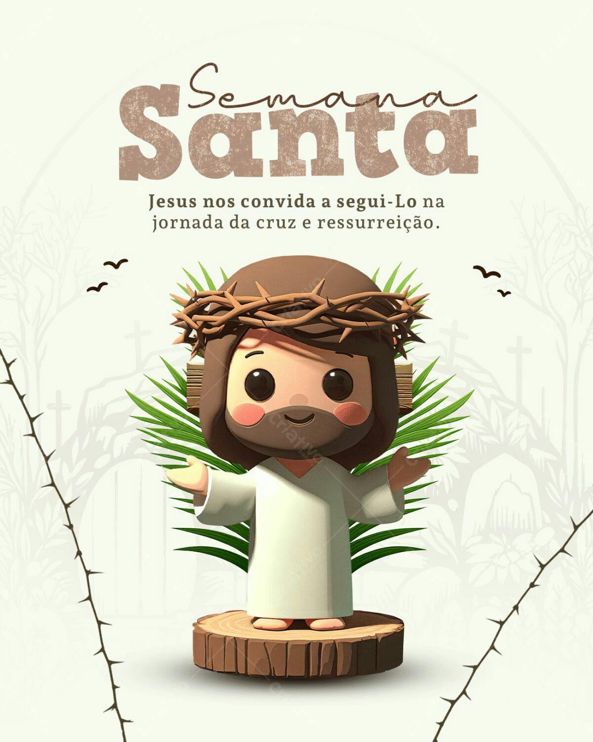 Flyer Semana Santa PSD Editável