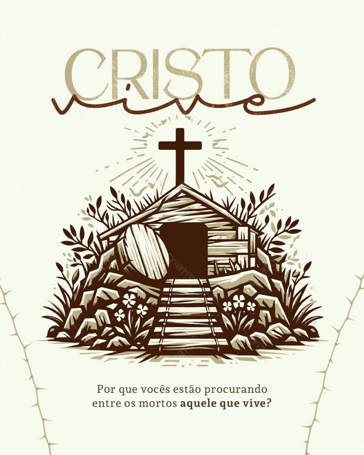 Flyer Páscoa Cristã PSD Editável