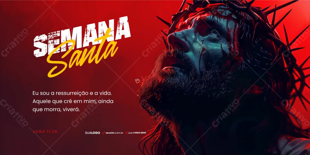 Banner Semana Santa PSD Editável