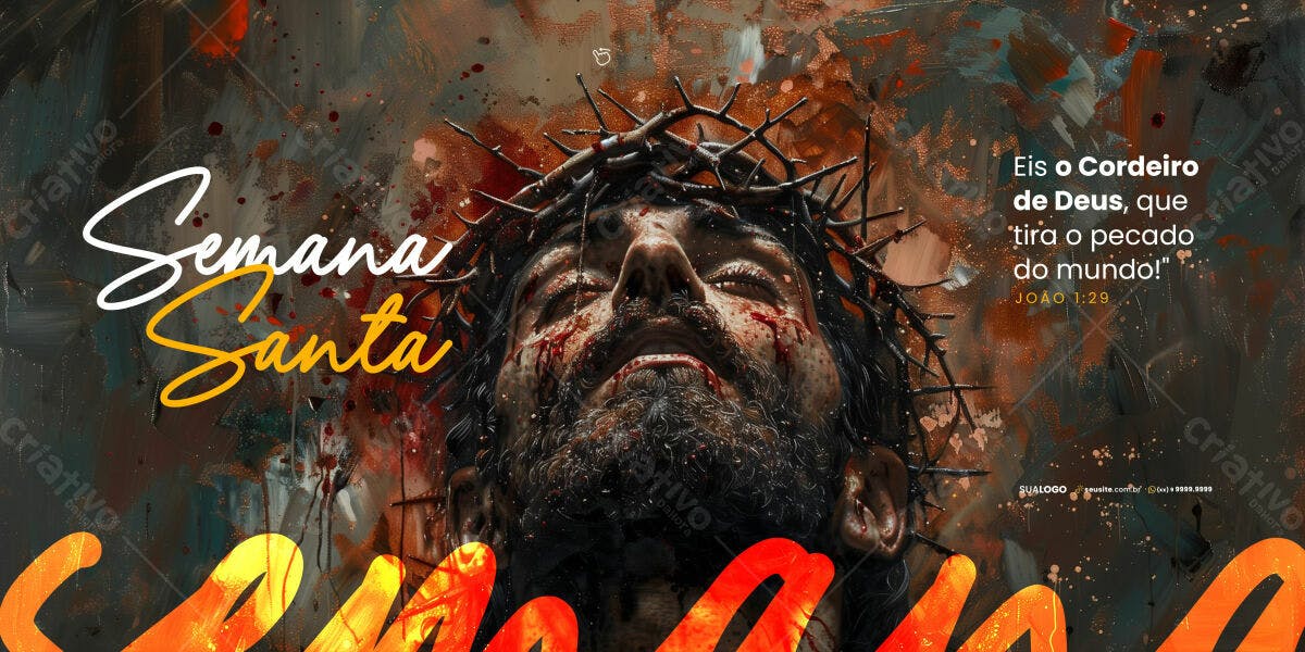 Banner Semana Santa PSD Editável