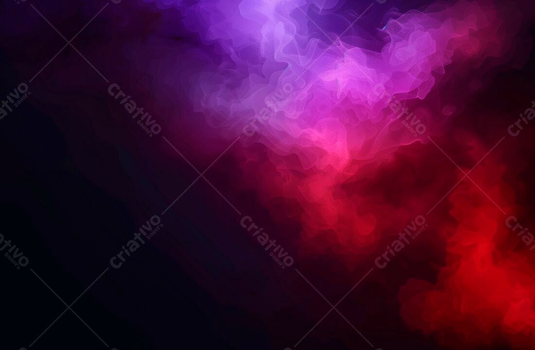 Nuvens Abstrato Vermelho e Roxo