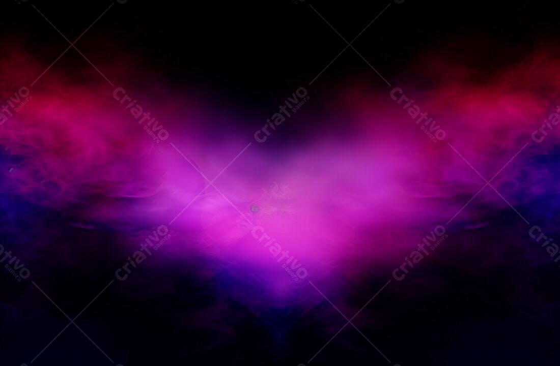 Nuvens de fumaça rosa e roxa