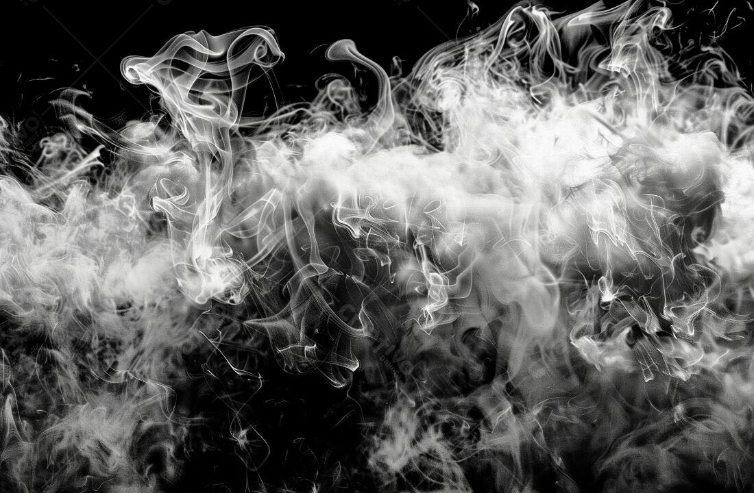 Nuvens de fumaça branca e preta fundo abstrato