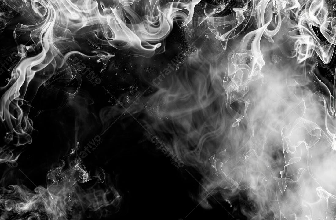 Nuvens de fumaça branca e preta