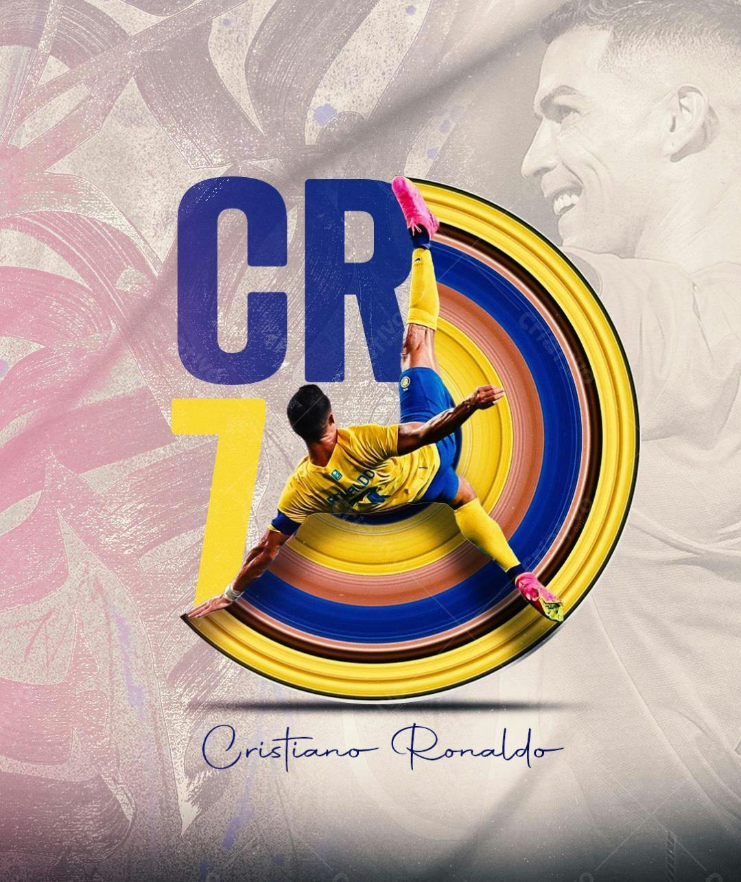 Arte Cristiano Ronaldo PSD Editável