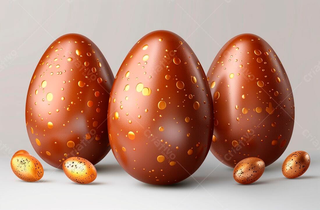 Ovos de Chocolate Dourados para Páscoa