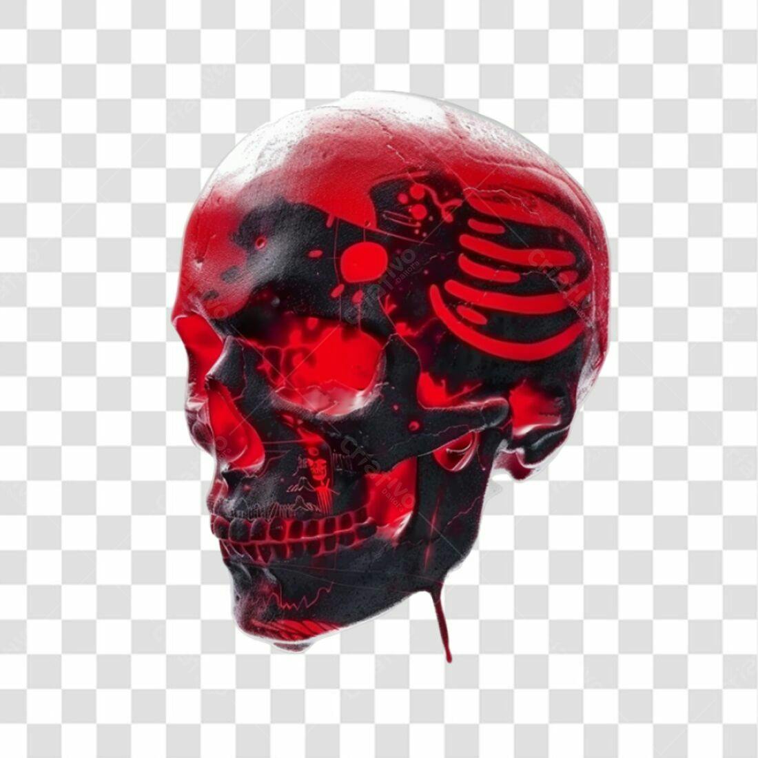 Icone Caveira Dia dos Mortos PNG com fundo transparente