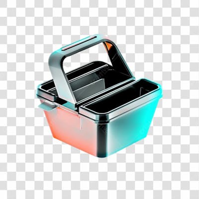 Cesta De Compras De Prata 3D Png Transparente (2)