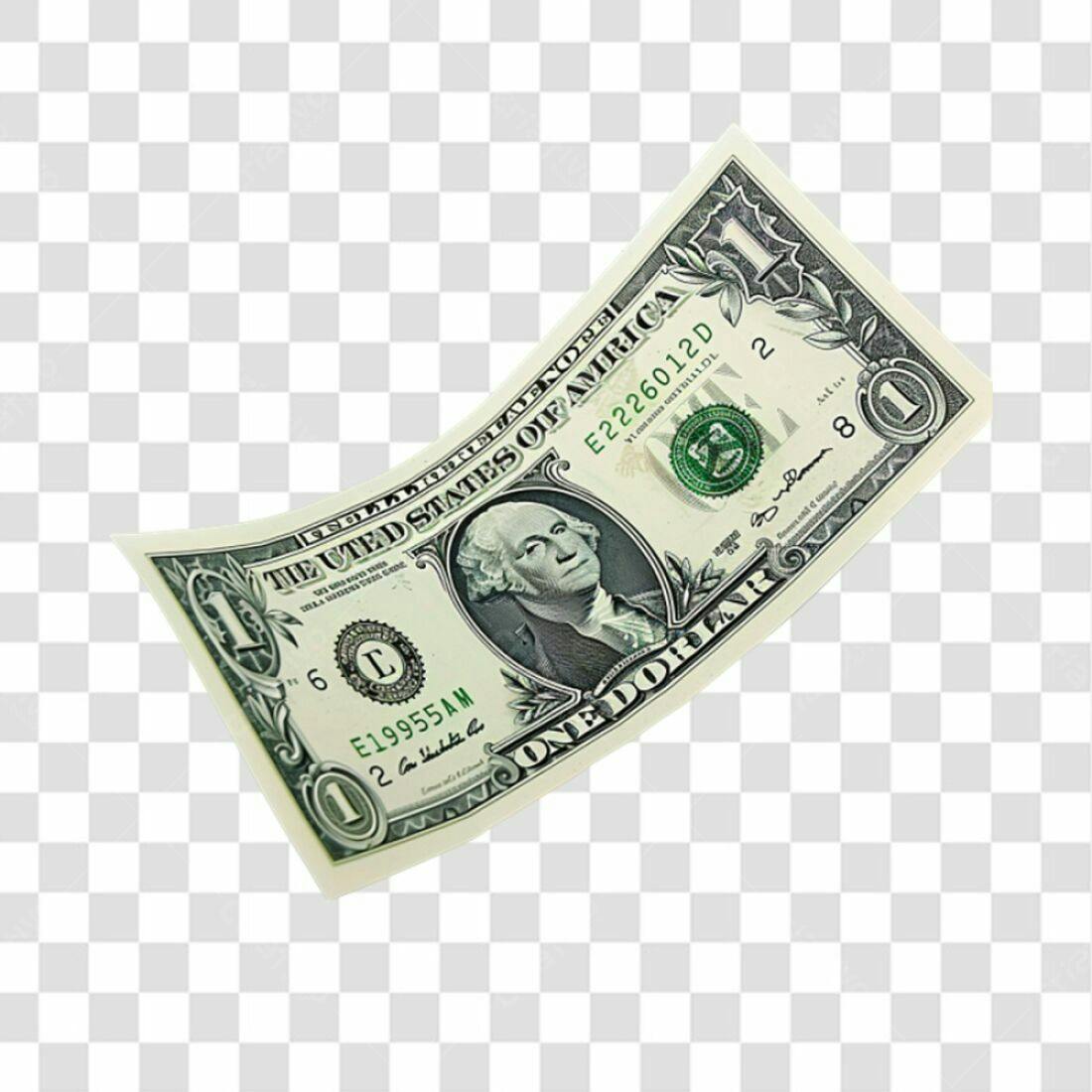 Imagem Nota de 1 Dólar PNG com fundo transparente