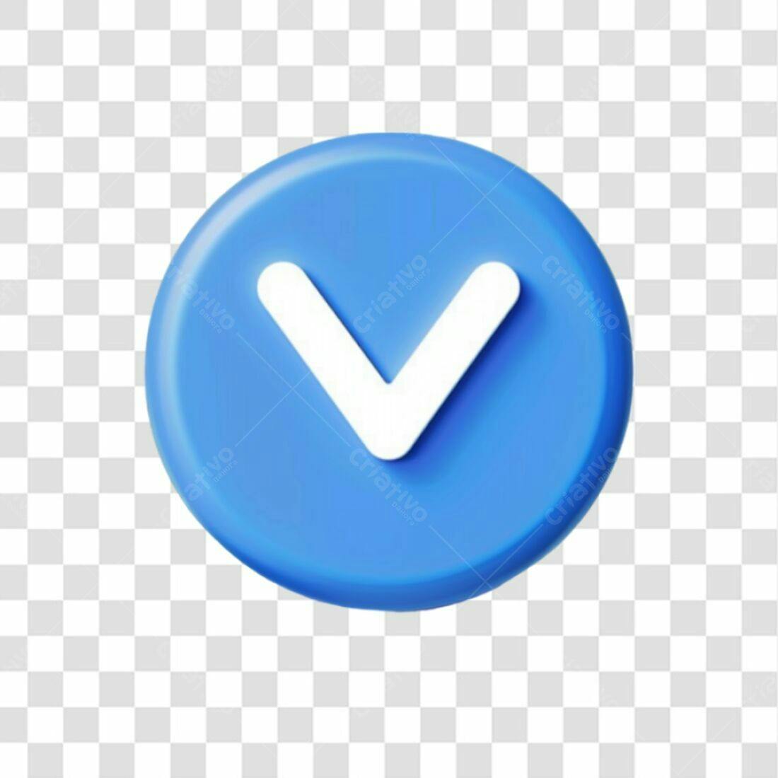 Ícone Seta para Baixo Azul PNG com fundo transparente