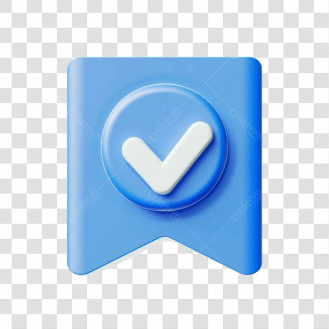 Ícone de Check Azul PNG com fundo transparente
