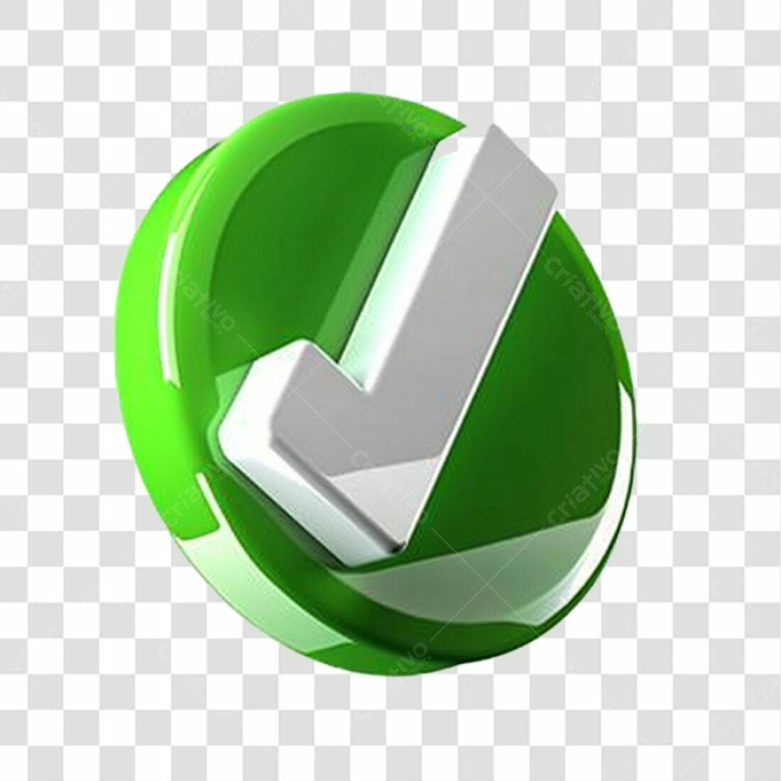 Ícone Sim Verde PNG com fundo transparente