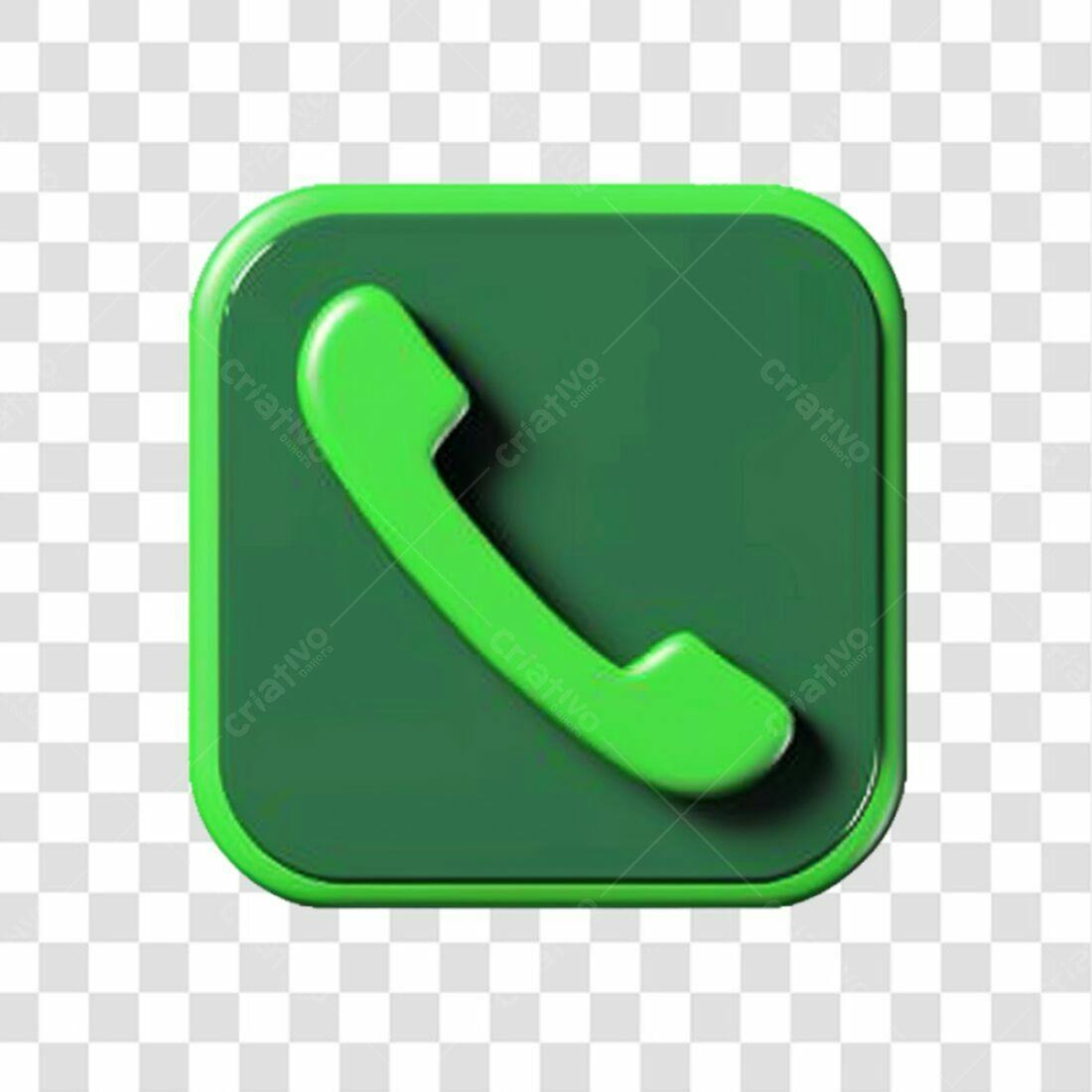 Ícone Telefone Verde PNG com fundo transparente