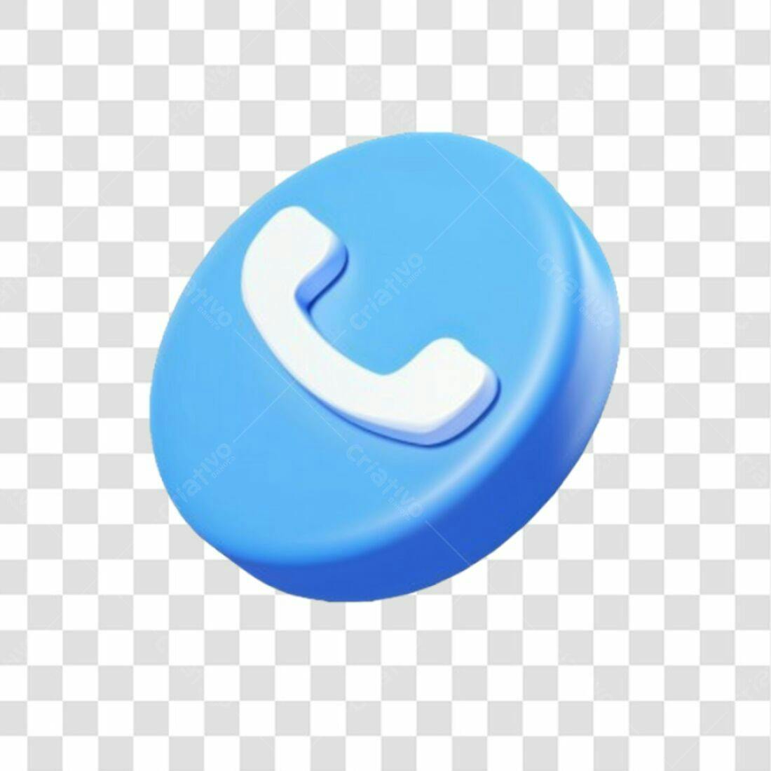 Ícone Telefone Azul PNG com fundo transparente