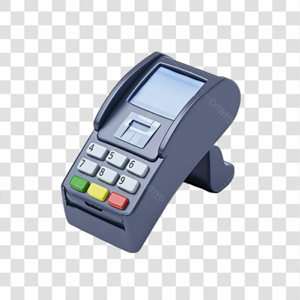 Máquina De Cartão 3D Png Transparente (1)