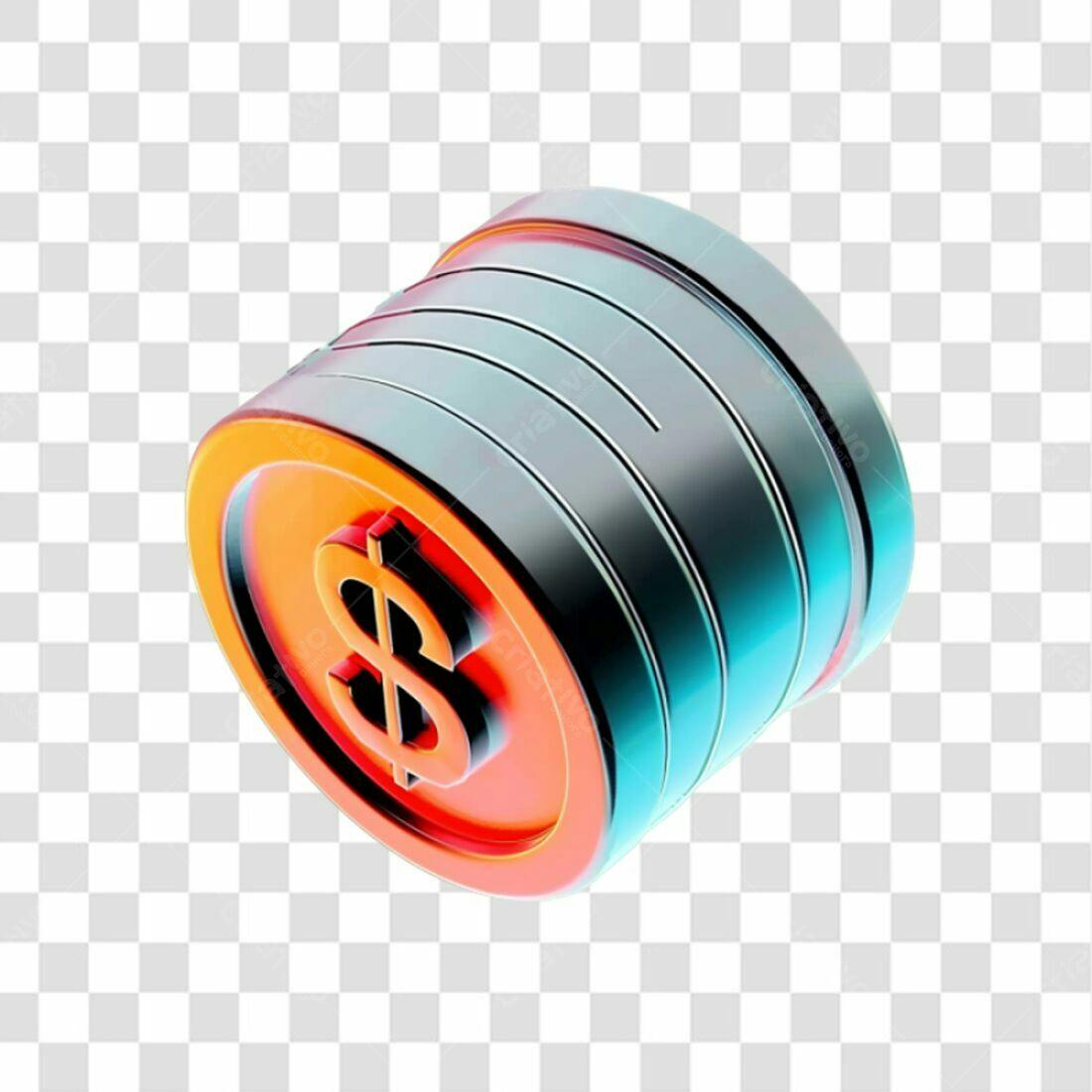 Icone Moeda Dolar PNG com fundo transparente