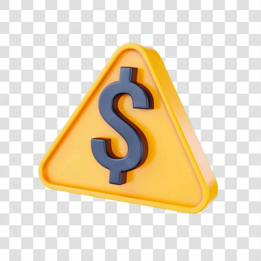 Placa De Perigo Com Dólar Png Transparente (1)