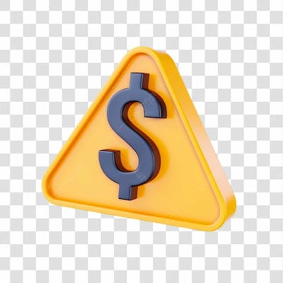 Placa De Perigo Com Dólar Png Transparente (1)