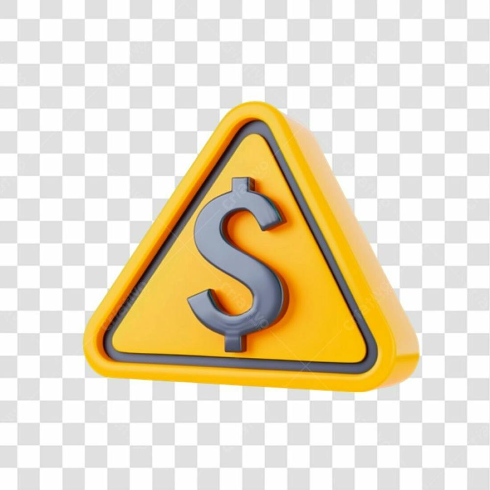 Placa De Perigo Com Dólar Png Transparente (2)