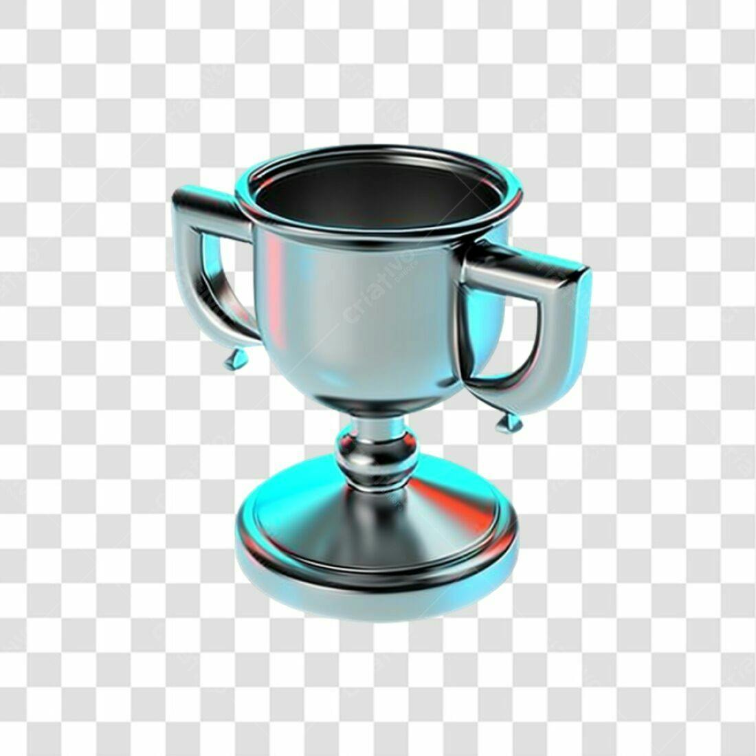 Icone Troféu Prata PNG com fundo transparente