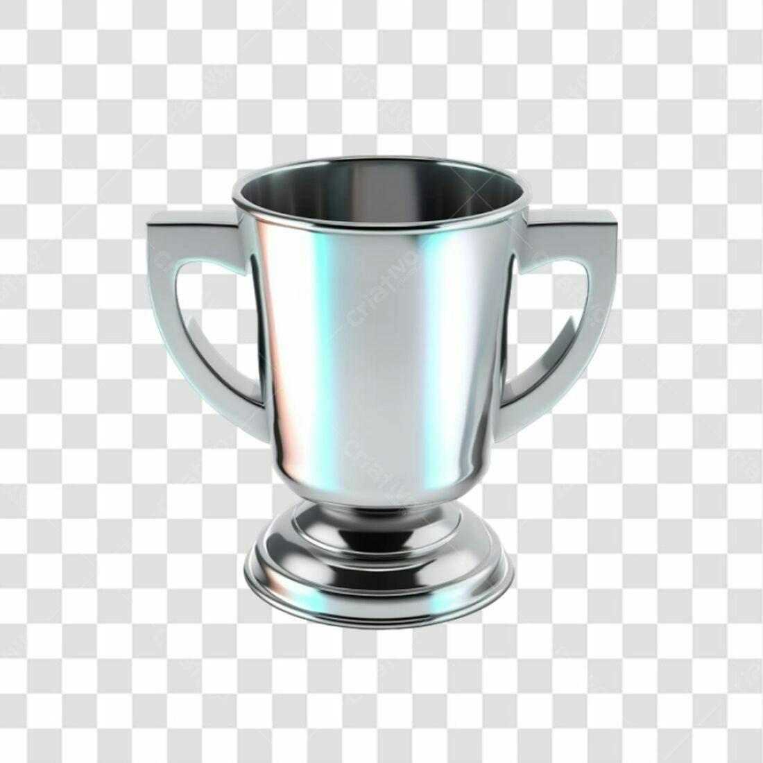 Icone Troféu Prata PNG com fundo transparente