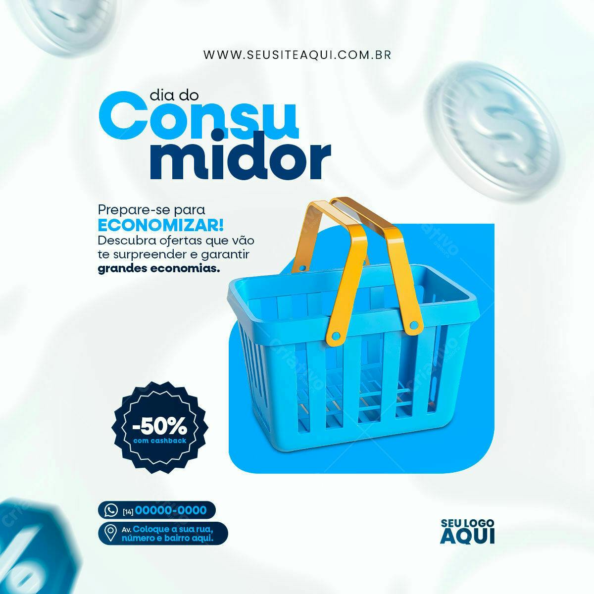 Flyer Dia do Consumidor PSD Editável