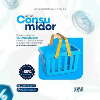 Flyer Dia do Consumidor PSD Editável
