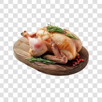 Imagem açougue frango resfriado congelado inteiro com fundo transparente