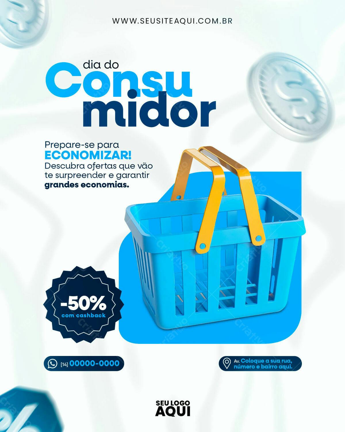 Flyer Dia do Consumidor PSD Editável