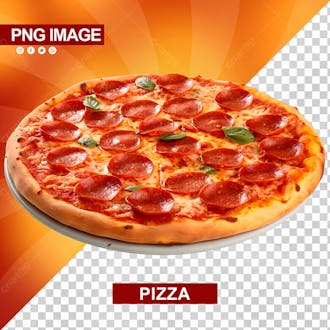 Deliciosa pizza redonda calabresa forma de ferro psd