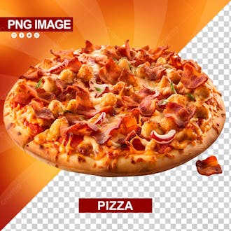 Pizza deliciosa bacon psd