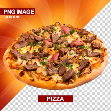 Deliciosa pizza de carne psd