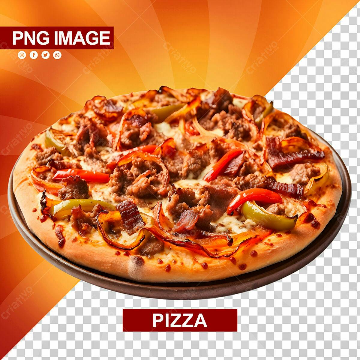 PSD Modelo de Pizza para Cardápio Digital