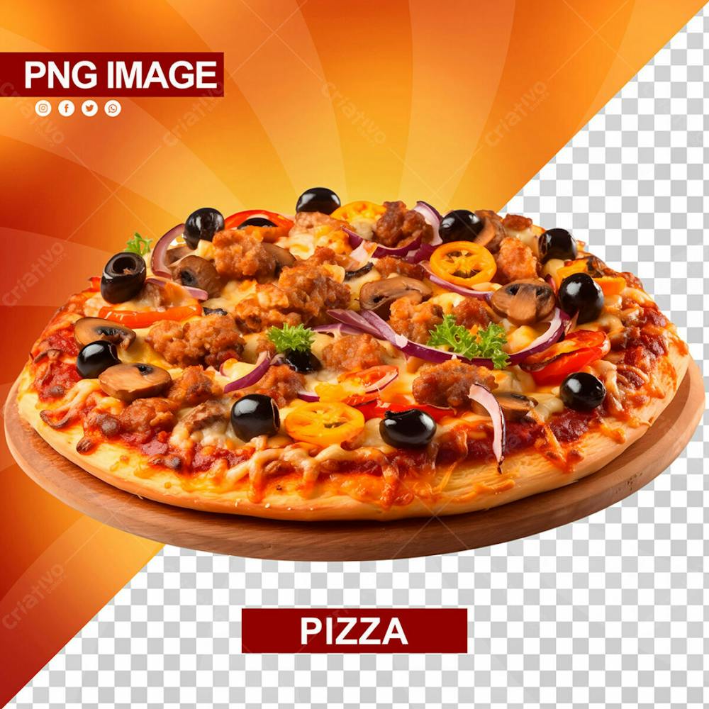 Pizza Deliciosa Tabua De Madeira Psd (1)