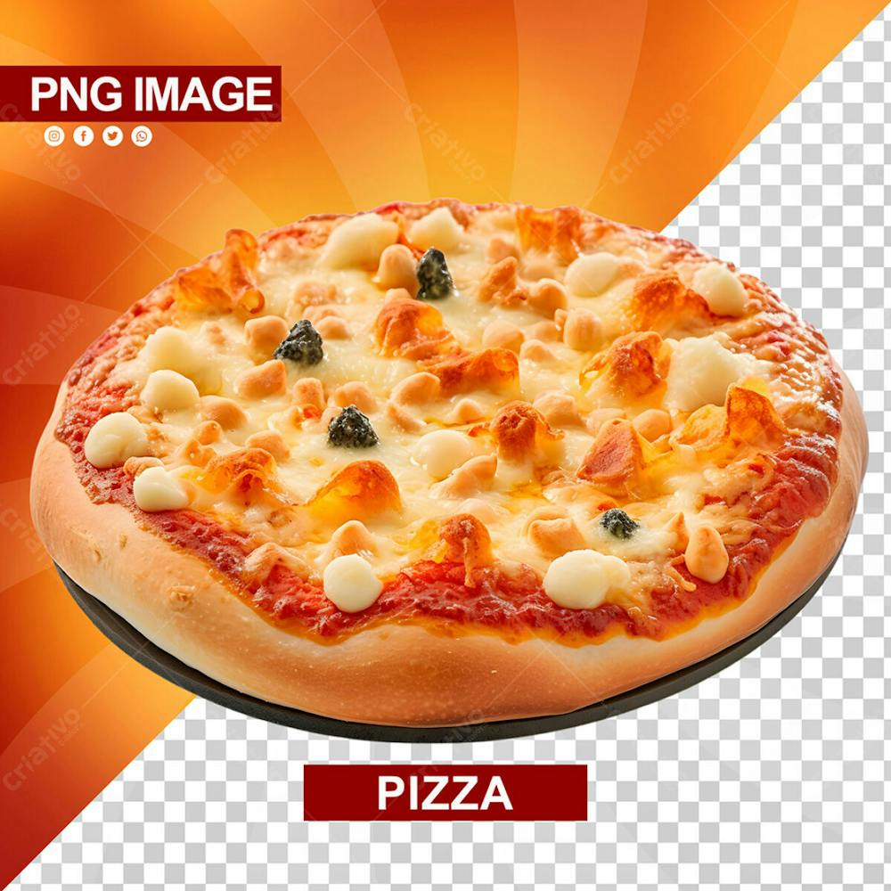 Pizza De Queijo Tabua De Madeira Psd