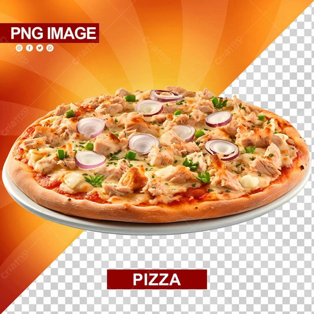 Pizza Saborosa Com Forma Branca Psd