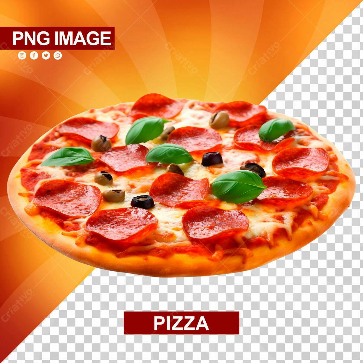 PSD de Pizza para Cardápio de Pizzaria