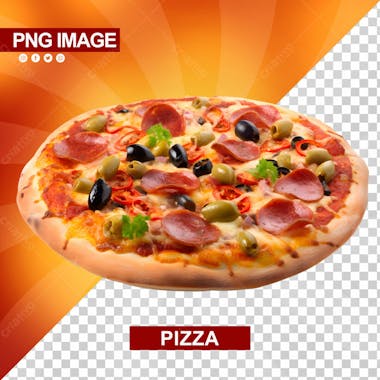 Deliciosa pizza redonda psd