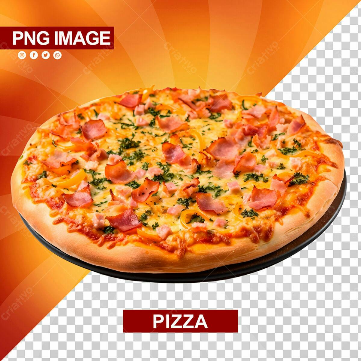 Pizza para Cardápio PSD Editável