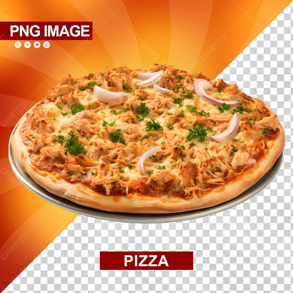 Deliciosa Pizza Forma Branca Psd