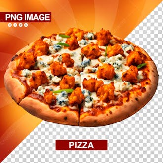 Pizza fatiada em 7 pedacos psd