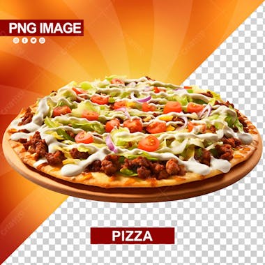 Pizza deliciosa redonda tabua de madeira psd