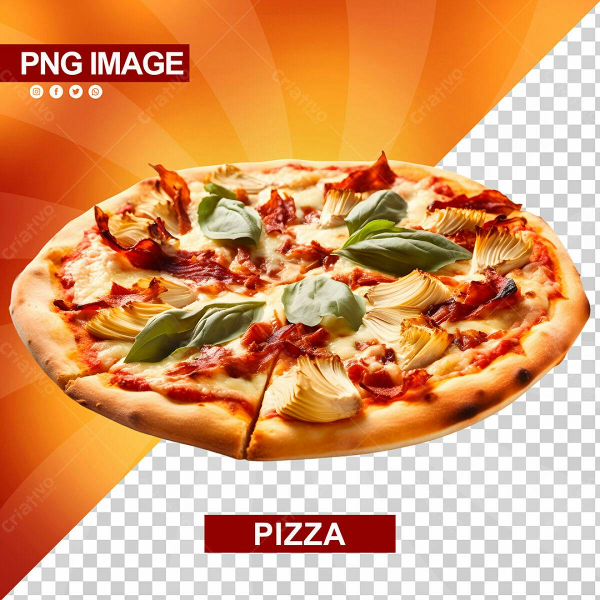 Psd Pizza para Cardápio de Restaurante PSD Editável
