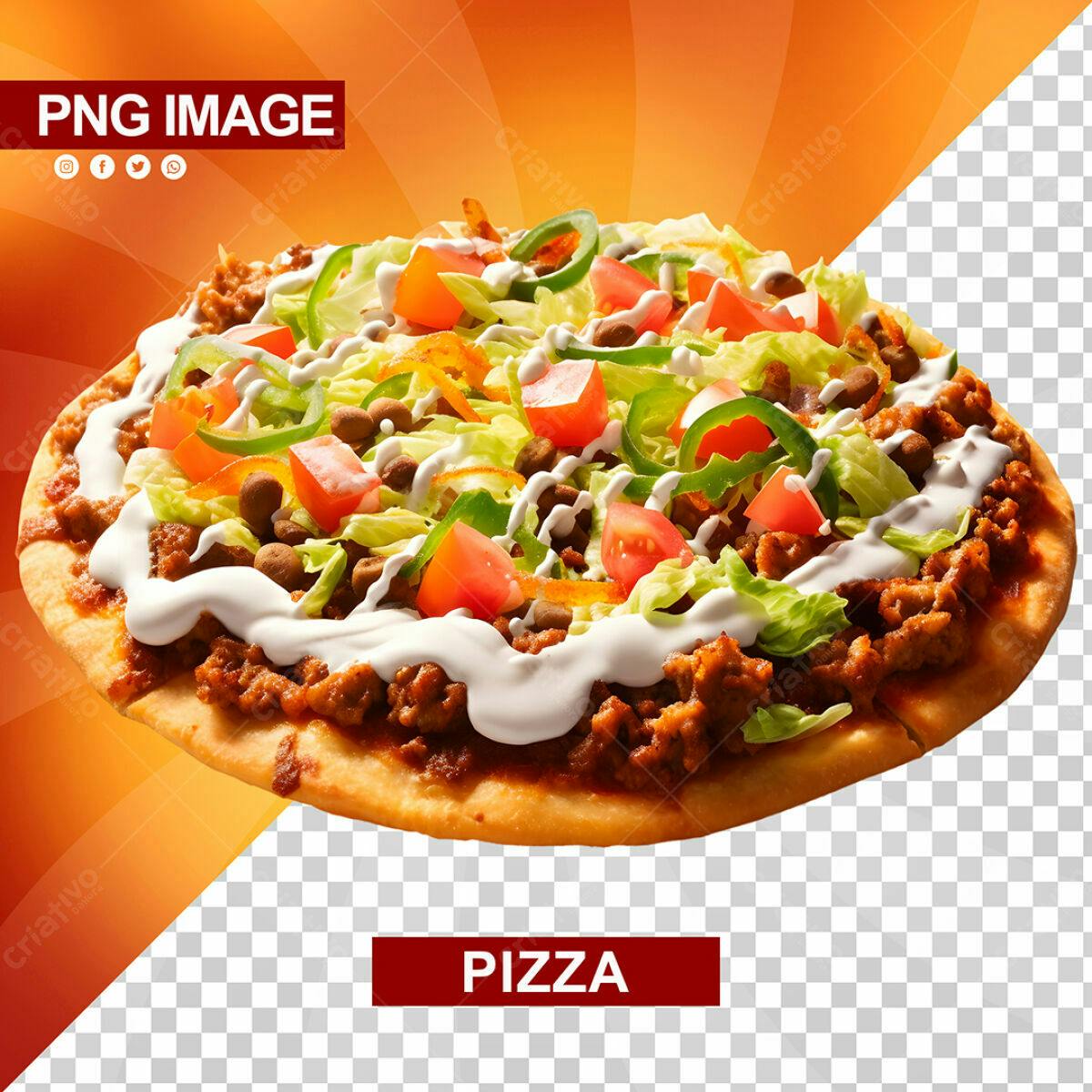 Imagem de Pizza para Cardápio PSD Editável