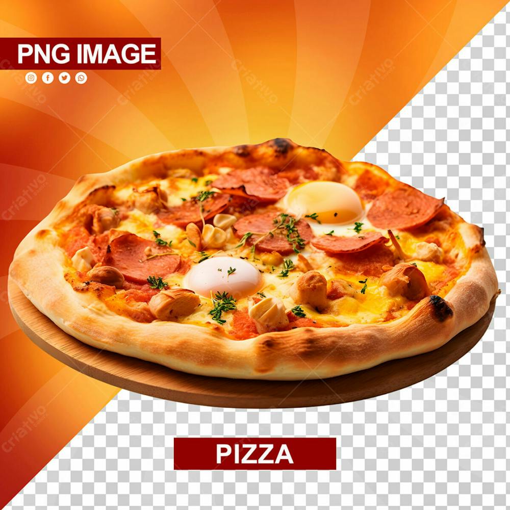 Pizza Deliciosa Redonda Tabua De Madeira Psd (1)