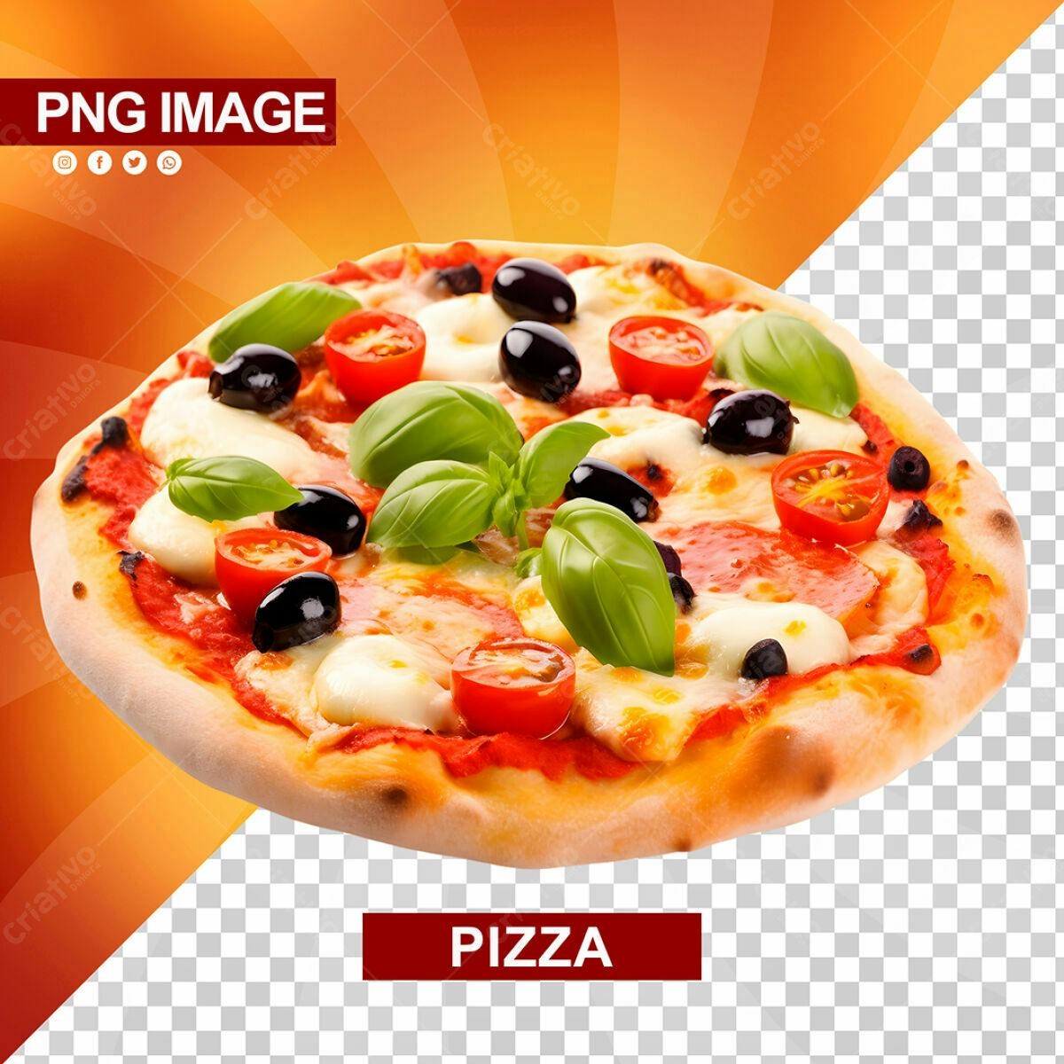 Imagem Pizza para Cardápio PSD Editável