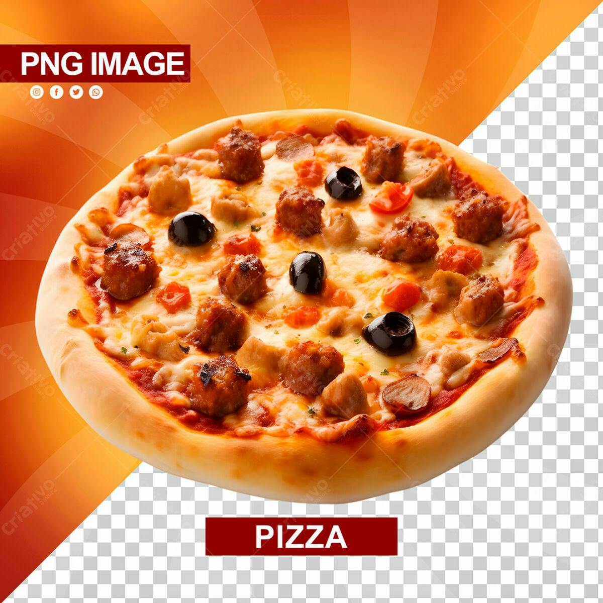 Imagem Pizza para Cardápio PSD Editável