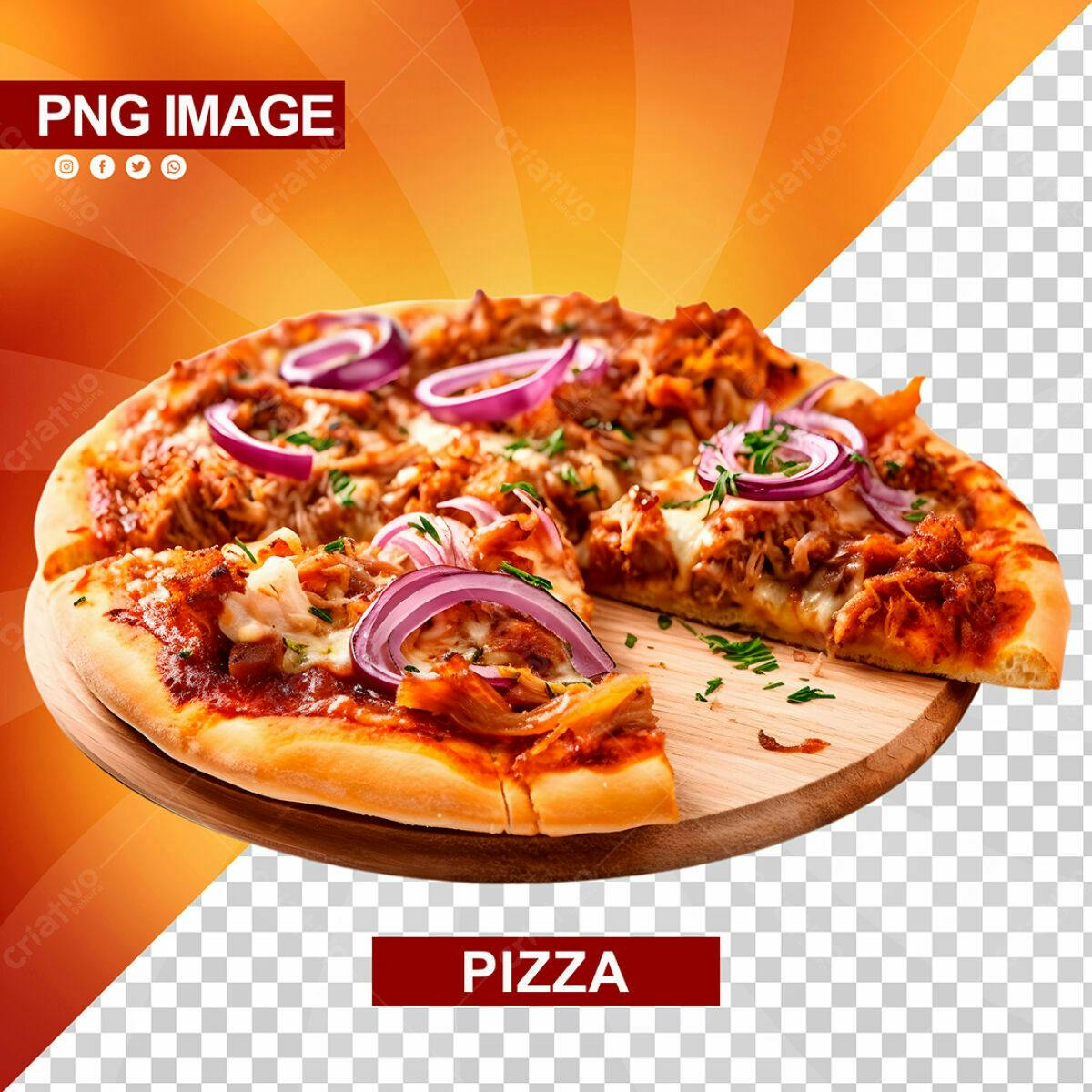 PSD Pizza para Cardápio de Restaurante PSD Editável