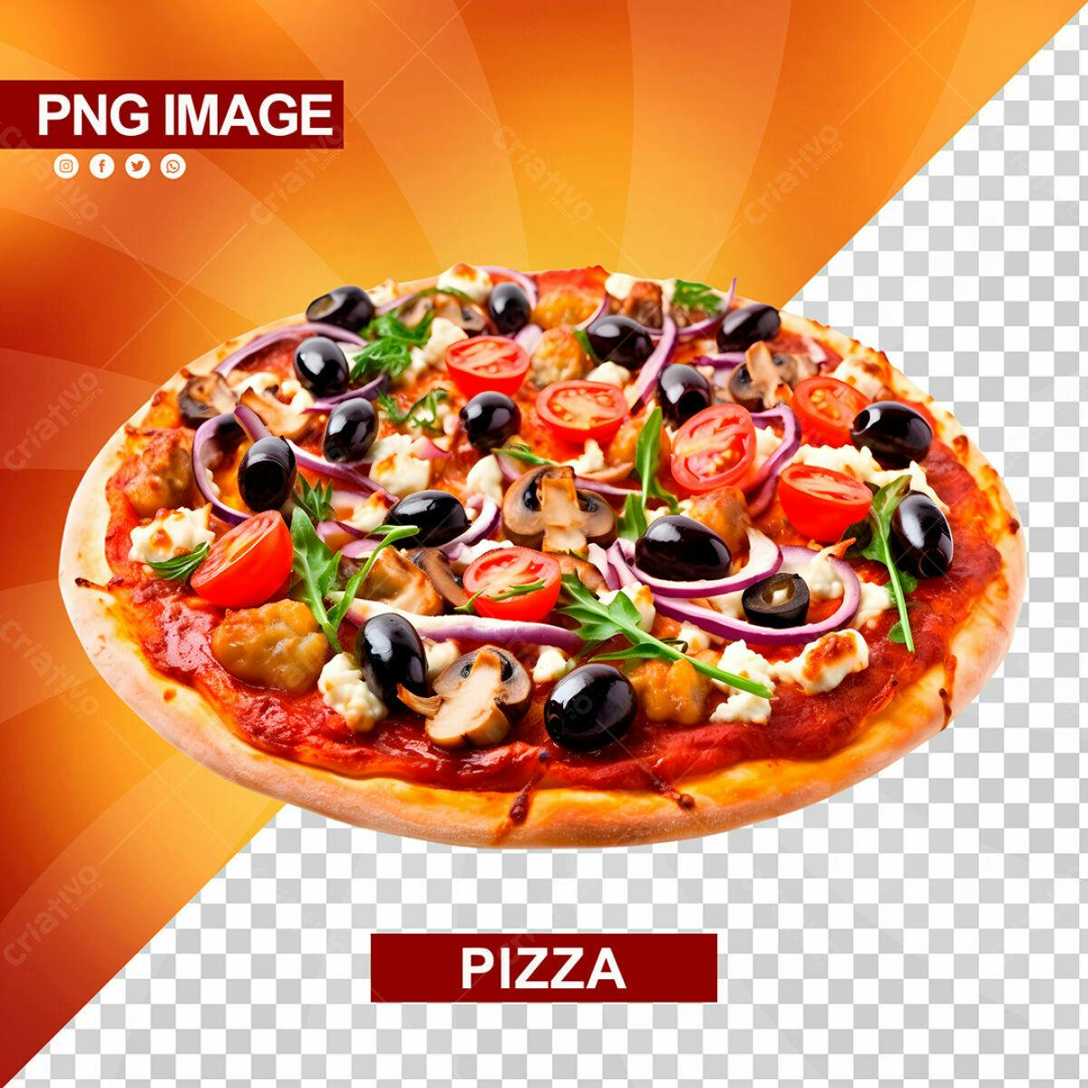 PSD para Cardápio de Pizza PSD Editável